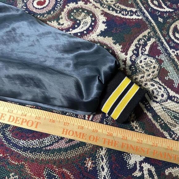 Vintage West Ark Bomber Nylon Jacket American Legion Blue Gold Trim Size M - Picture 6 of 7